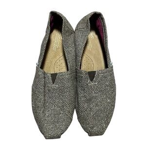 New never worn Toms Tweed Herringbone Slip-On Shoes Size 10 Women’s